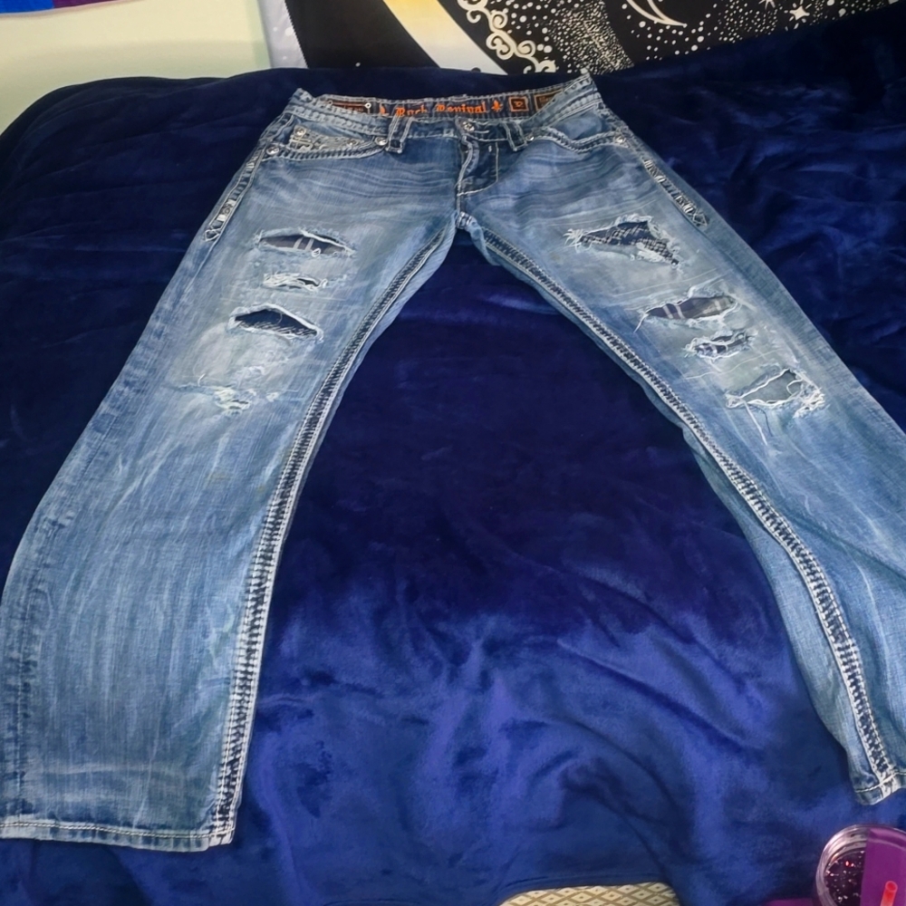 Rock Revival Mens Jeans (Warren) Straight